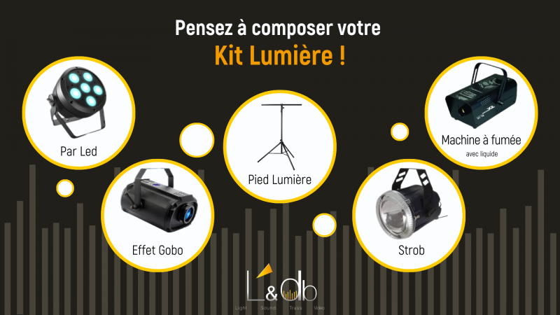 Location de Kit lumière pour vos soirées à Lyon