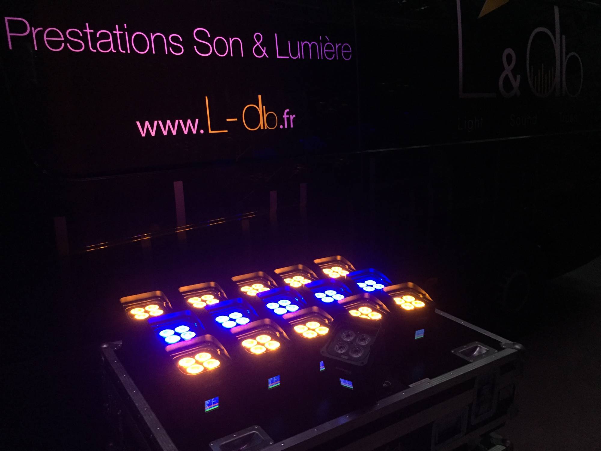 Location éclairage d'ambiance sur batterie Lyon