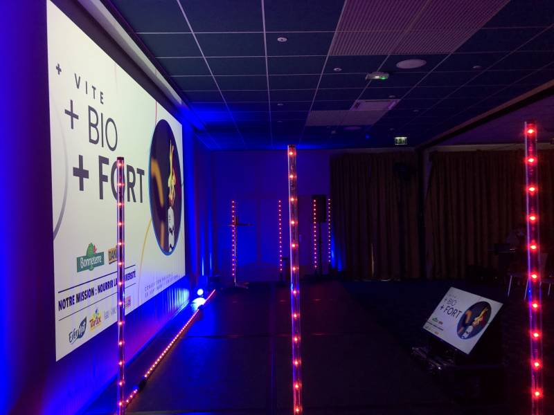 Installation d'écran retour sur scène pour événement à Lyon
