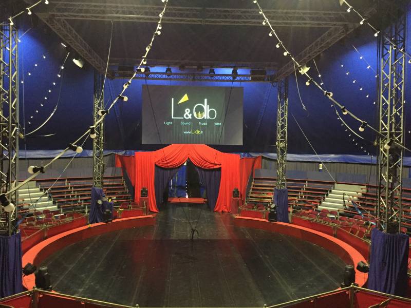 Location d'écran avec vidéoprojecteur pour événement au Cirque imagine à Vaulx en Velin proche de Lyon