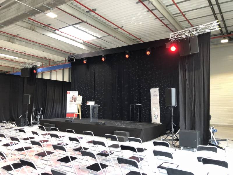 Sonorisation d'entrepôt pour inauguration à Lyon