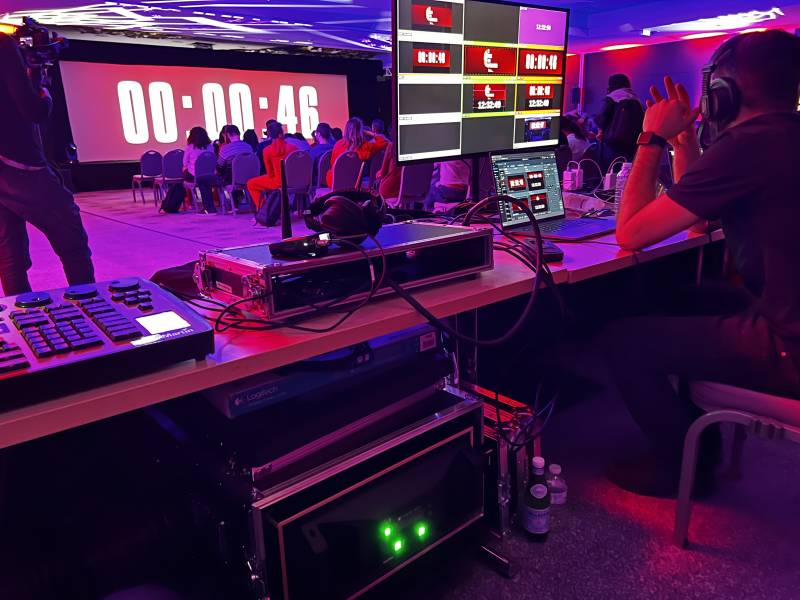 Prestation avec un mélangeur vidéo Aquilon C Analog Way en région Auvergne Rhône Alpes